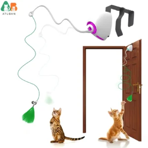 Electric Cat Toy Rope Automatic Teaser Cat String Toys Hanging Door Interactive Kitten Game Toy Random Swing Cat Catching Sticks