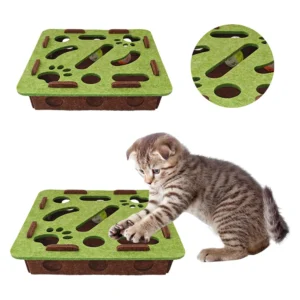 Cat Puzzle Toy Felt Box Scratching Posts For Indoor Cats Sisal Cat Scratching Post Kitten Interactive Toy Entertainment Supplies