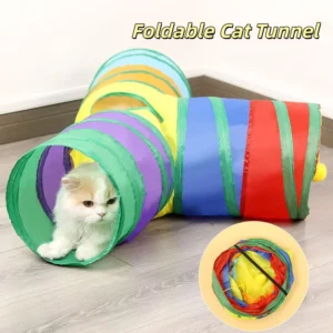 Hot Cat Tunnel Pet Tube Collapsible Play Toy Indoor Outdoor Kitty Puppy Toys for Puzzle Exercising Hiding Training Pet Toys